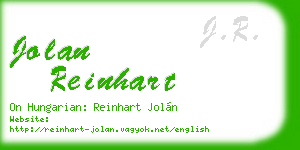 jolan reinhart business card